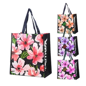 Customised Laminated PP Non Woven Bag Custom Flower Shopping Bags With Logo Luxury Cloth Shopping Bag Tote