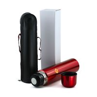 Precio de Fábrica, Termo de Acero Inoxidable de Doble Pared con Forma de Bala, 350ml, 500ml, 750ml, 1000ml, con Bolsa de PU