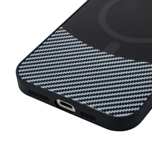 Pour <span class=keywords><strong>iPhone</strong></span> 11 à 16 pro max étui double couleur Texture en fibre de carbone Tpu + pc + matériau acrylique Fundas Para Celular étui de téléphone portable - Product Image 3