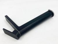 Keran Wastafel Tunggal Modern dengan Tuas Tunggal, Warna Hitam Matte, Dilengkapi Sistem Pembuangan Pop-up dan Aksen Chrome