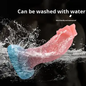 Gode en silicone à <span class=keywords><strong>chambre</strong></span> arrière ultra-large Dispositif d'auto-plaisir pour femmes Bâton de massage à libération de liquide épais Doux Nouveau <span class=keywords><strong>commerce</strong></span> extérieur - Product Image 4