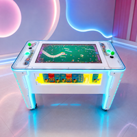 Fantasy Land 3-en-1 : Machine d'arcade de jeu pour enfants avec table de jeu serpent, double joystick, cabinet LED, versions espagnole et anglaise pour les familles japonaises