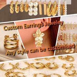 Pendientes de Acero Inoxidable con Nombre Personalizado, Chapados en Oro de 18K PVD, Hipoalergénicos, Resistentes al Agua, al por Mayor, OEM - Product Image 4