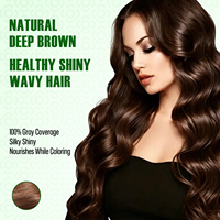 Poudre de henné brun foncé Freegrin, 100% naturelle, teinture capillaire à base de plantes pour un éclat naturel et une brillance saine, 100g