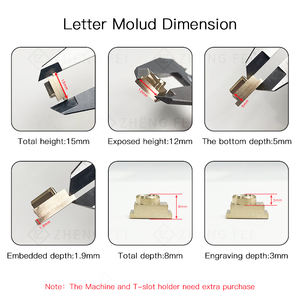 Cetakan ukiran angka CNC cetakan simbol alfabet fleksibel cap kuningan huruf kuningan Diy untuk cetakan tembaga cap panas - Product Image 2