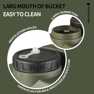 Cubo de Agua Portátil de 20L de Material PE con Botella Pequeña y Grifo, Adecuado para Campamentos al Aire Libre y Viajes en Auto, 5.3 galones - Product Image 5
