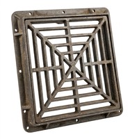 Grille de drainage municipale en fonte ductile homologuée pour la circulation routière ASTM A536 EN 124 D400 LF, certifiée ISO9001 pour l'industrie automobile