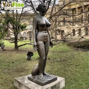 Artesanato de metal bronze alívio crazy feminino estátua de bunda