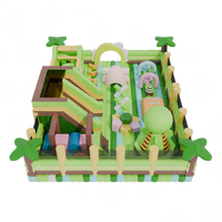 Grande structure gonflable commerciale en PVC rose de 13'x13' pour enfants, château de saut pour filles, idéale pour la location, les fêtes et les événements.