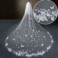 Vente en gros de haute qualité élégant hijab châles couleur unie dentelle blanc court accessoires de mariage voile