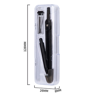 Deli 72152 Brújula de metal negro para el <span class=keywords><strong>examen</strong></span> de matemáticas para estudiantes con Mango antideslizante 192 piezas por juego de cartón - Product Image 3