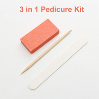 Nouvel ensemble portable avec pierre ponce, séparateur d'orteils, brochettes en bois, blocs éponge et sac pratique pour outils de soin des ongles des pieds