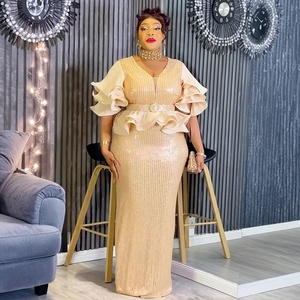 Abito da Sera con Paillettes Luccicanti <span class=keywords><strong>per</strong></span> Festa di <span class=keywords><strong>Capodanno</strong></span> 2026, Alta Qualità, Maniche a Strati, Vestito da Cerimonia <span class=keywords><strong>per</strong></span> Donne K1147 - Product Image 2