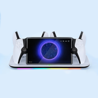Station de charge RGB pour console PS Portal, base de charge double pour manettes PS5 Slim/Pro, support de charge