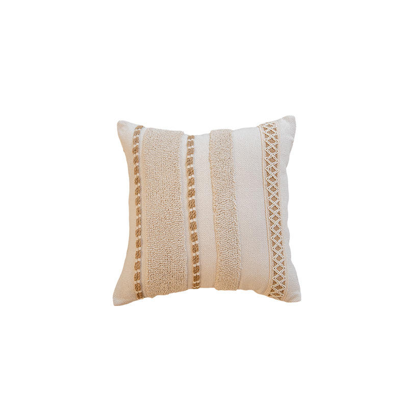 Woven striped loop pile