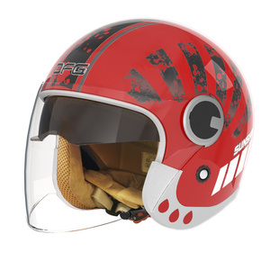 <span class=keywords><strong>Casco</strong></span> de Motocicleta Abierto DFG de Venta al por Mayor, de Alta Resistencia, con Forro EPS Integrado de ABS y Visera Doble Antirrayas de PC - Product Image 4