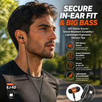 Hi-Fi Tanpa Kehilangan Kualitas Suara, Bass Mendalam, Audio Berat, Tipe-C USB-C Berkabel, In-Ear, Tahan Air IPX5, 1.2m untuk Earphone Seluler, Earbud, Headset Gaming