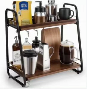 <span class=keywords><strong>Étagère</strong></span> de comptoir peu encombrante à <span class=keywords><strong>2</strong></span> <span class=keywords><strong>niveaux</strong></span> pour cuisine, bar à café, garde-manger, table à manger, support d'organisation - Product Image 2