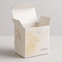 Boîte d'emballage personnalisée pour sérum, papier cartonné à texture spéciale avec logo estampé à chaud pour les soins de la peau