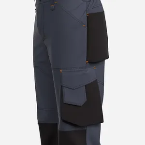 Pantalones de trabajo de seguridad Pantalones de trabajo con múltiples bolsillos Otoño Invierno Trabajador Pantalones de trabajo de rendimiento profesional Algodón gris Servicio OEM