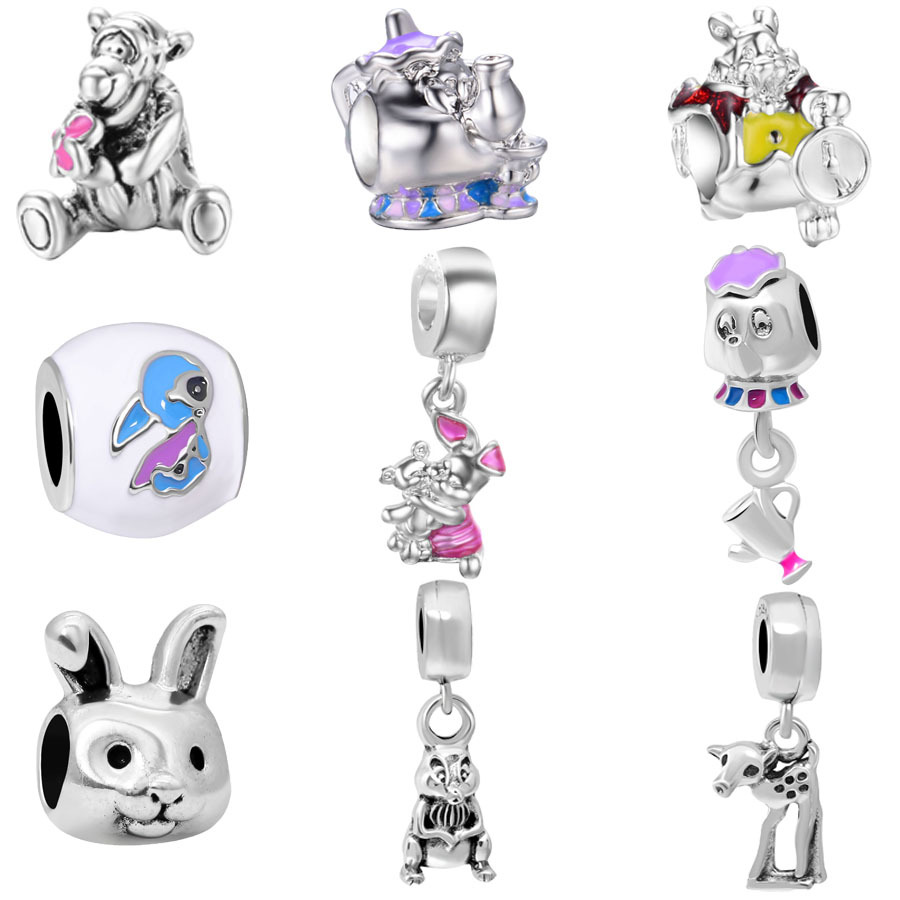 Hot 1pcs silver Panda European Charm Beads Fit 925 Collier Bracelet Chaîne #5 Hot 1pcs silver Panda European Charm Beads Fit 925 Collier Bracelet Chaîne #5