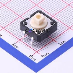 B3F-4050 Tactile Switch Through hole Component THT-4P,12x12mm Switch Single Pole Single Throw Rectangle Button Through Hole 12mm - Product Image 1