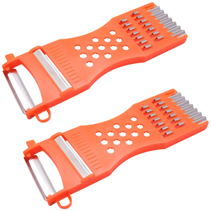 Éplucheur de légumes et de fruits en acier inoxydable coloré, personnalisable, avec manche en plastique durable pour un épluchage sans effort - Product Image 1