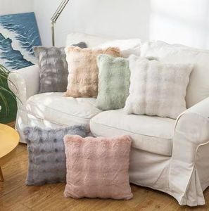 Almohada y respaldo de lana de punto de felpa sedosa y suave - Product Image 6