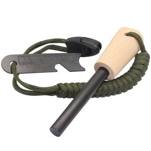 3/8 pouces Texas Bushcraft Ferrocerium Ferro Rod Flint Fire Starter Manche en bois Survival <span class=keywords><strong>Firesteel</strong></span> - Product Image 3