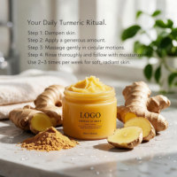 Gommage corporel au curcuma bio, prix usine, entièrement naturel, au sel de la mer Morte, exfoliant, blanchissant, éclaircissant, pour le visage et le corps