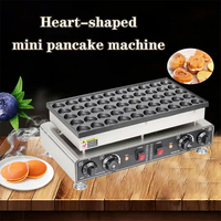 110V 220V personnalisé 50 trous Poffertjes Machine en acier inoxydable Surface Mini muffin en forme de coeur faisant la Machine / Mini crêpe