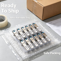 Terminal de ligne optique GPON neuf, pack de transceivers SFP C++++ (10 unités), plateau antistatique, module universel SC 20 kilomètres