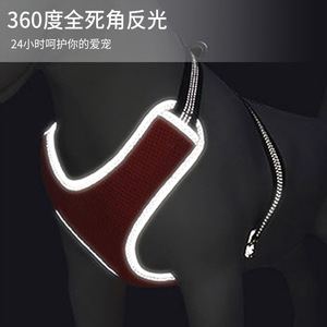 Harnais pour chien Corgi Chest Rider, en maille respirante, pour chiens de petite à moyenne taille, avec laisse - Product Image 4