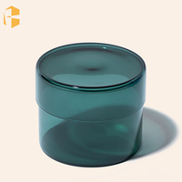 Contenants à bougies en verre borosilicate vides Fubei Living avec couvercles en verre, plusieurs couleurs et finitions, pots en vrac pour la fabrication de bougies