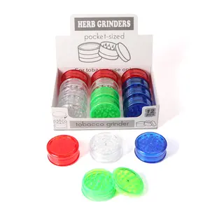 Futeng 60mm 3-teiliger manueller Kräuter-Grinder aus Kunststoff Großhandel mit individuellem Logo Tabak- und Trockengewürzmühle - Product Image 2