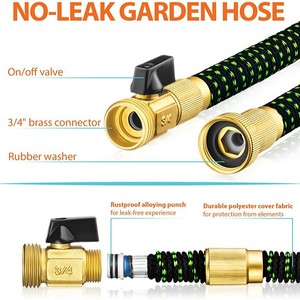 Connecteur d'eau de jardin en laiton, raccord fileté 3/4 pouce avec interrupteur pour tuyau - Product Image 3
