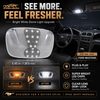 Feux latéraux LED + 3ème feux stop + lampe de toit intérieure pour Ford Mustang 1999-2004, kit de modernisation des lampes de lecture intérieures à 3 lumières