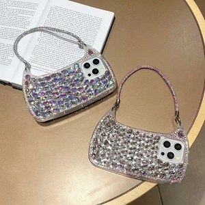 Étui de téléphone avec sangle scintillante en diamant de luxe pour <span class=keywords><strong>iPhone</strong></span> 15 <span class=keywords><strong>Pro</strong></span> <span class=keywords><strong>Max</strong></span> 16 <span class=keywords><strong>14</strong></span> Plus 11 12, coque élégante avec strass - Product Image 4