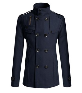 Nuovo Cappotto <span class=keywords><strong>di</strong></span> Lana alla <span class=keywords><strong>Moda</strong></span> per Uomo, Vestibilità Slim, Lunghezza Media, Comodo <span class=keywords><strong>Trench</strong></span> Coat Maschile - Product Image 5