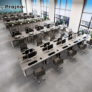 Estación de trabajo de oficina modular, escritorio, estación de trabajo para 6 personas con divisor de muebles moderno para oficina y gerente de oficina - Product Image 5