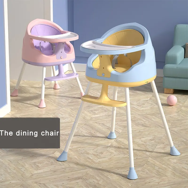 Factory price plastic&plastic high quality kids feeding high chair baby eating table chair