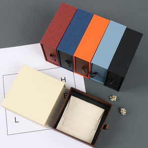 MOJIU Black Slide Paper <b>Gift</b> Box Packaging Nail Jewelry Sliding Jewellery <b>Boxes</b> for <b>Earring</b> Bracelet - Product Image 2