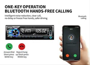 เครื่องเล่น MP3 ในรถยนต์ พร้อมบลูทูธ จอใหญ่ ช่องต่อเสียง Aux เครื่องเล่น MP3 สำหรับรถยนต์ ใช้ได้กับรถยนต์ทั่วไป - Product Image 3