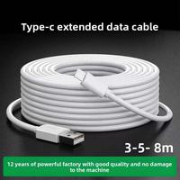 Câble de charge USB-C de 5m/13m en gros pour caméra embarquée, caméra de sécurité, extension de ligne de données pour téléphone portable avec utilisation pour écouteurs