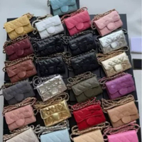 Porte-monnaie en cuir véritable de qualité supérieure, durable, portable, avec chaîne, mini sac à bandoulière pour femme