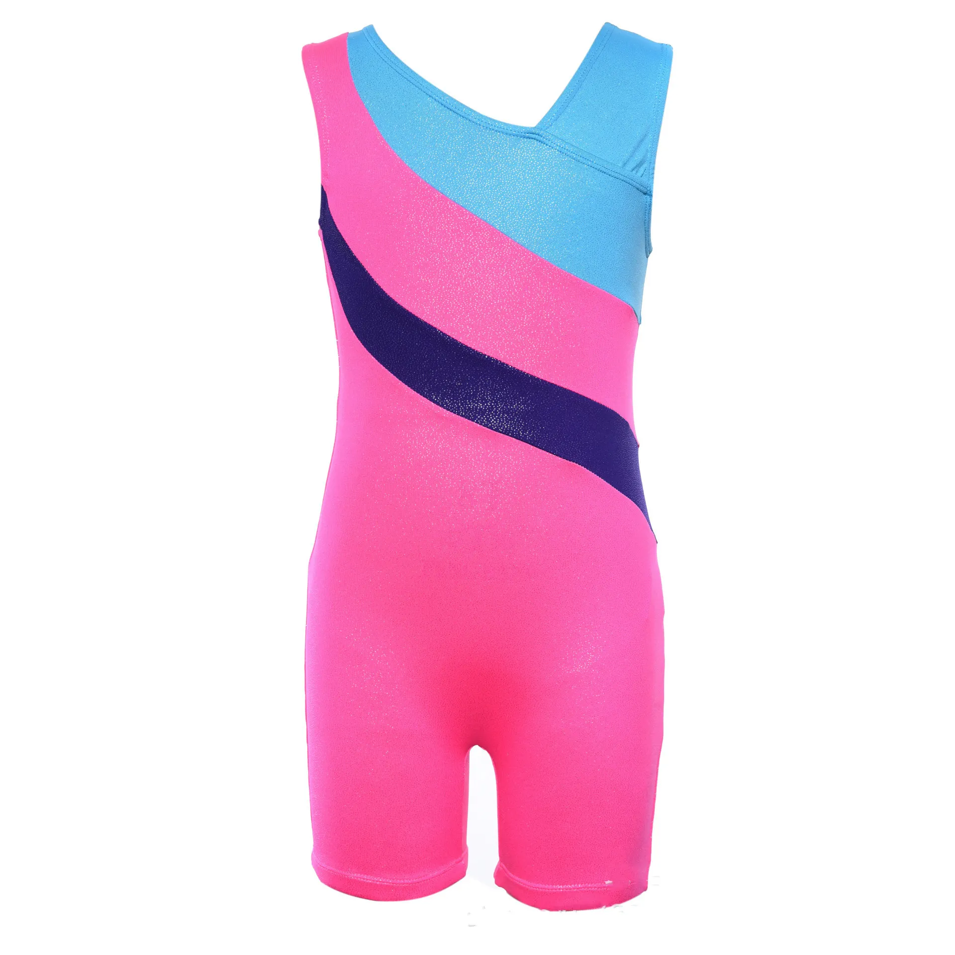 Kim Loại Đào Tạo Thực Hành Bodysuit Phòng Tập Thể Dục Leotard Trẻ Em Thể Dục Nhịp Điệu Unitard Cô Gái