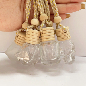 5ml 10ml Mini Glass Luxury Elegant Design Car Perfume <b>Bottles</b> Empty Diffuser Screw Cap Screen Printing Hanging <b>Bottle</b> - Product Image 3