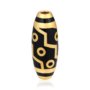 Design de luxe de grande taille perles de ciel à neuf yeux or pur 24k bracelet en forme d'olive or dur perlé bijoux en or haut de gamme - Product Image 3