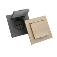Prise murale Schuko encastrée BENDI 86, étanche IP22 avec couvercle rabattable, norme russe, prise électrique murale EU 16A 250V, boîte de jonction