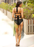 Nouvelle Robe de Plage Sexy pour Femme, Creuse, à Enrouler, avec Franges et Crochet